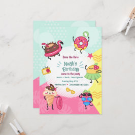 Kute Summer Pool Party Birthday Invitation Kaart