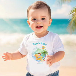 Kute Summer Vacation Name Beach Baby Boy