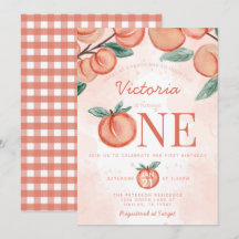 Kute Sweet Peach die 1 ^ e verjaardag draait