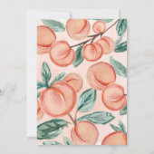 Kute Sweet Peach die TWEE Tweede verjaardag gaat v Kaart (Achterkant)