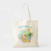 Kute Swimming Beach Boy Tote Bag (Voorkant)