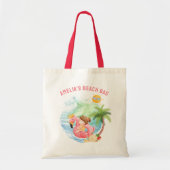Kute Swimming Beach Name Girl Tote Bag (Voorkant)