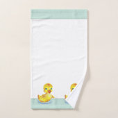 Kute Swimming Ducklings on Light Blue & White Bath Bad Handdoek (Handdoek)