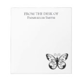 Kute Swirly Line Tekwn Butterfly from the Desk of Notitieblok (Voorkant)