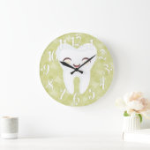 Kute tand - groene wandklok (Huis)