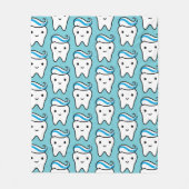 Kute tand met tandpasta Patroon Fleece Deken (Voorkant)