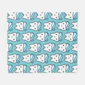Kute tand met tandpasta Patroon Fleece Deken (Voorkant (Horizontaal))