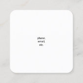 Kute tand met tandpasta tandheelkundige tandheelku vierkante visitekaartje (Achterkant)