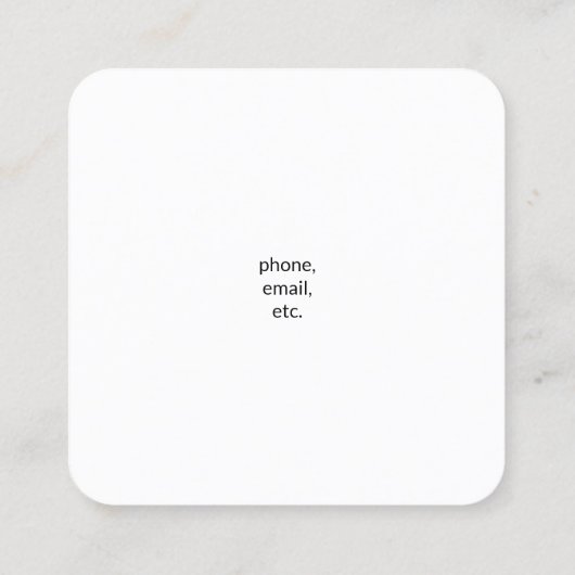 Kute tand met tandpasta tandheelkundige tandheelku vierkante visitekaartje (Achterkant)