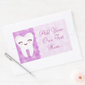 Kute tand - Paarse aangepaste tekst Stickers (Envelop)