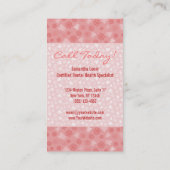 Kute tand - Roze aangepaste verticale Visitekaartj Visitekaartje (Achterkant)