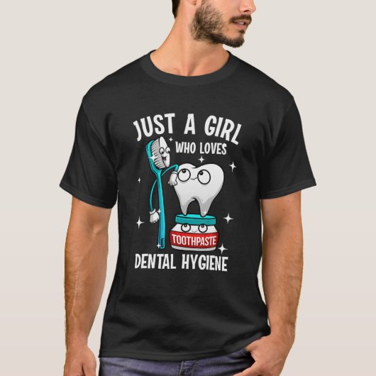 Kute tandheelkundige Hygiëne Design for Girls Wome T-shirt (Voorkant)
