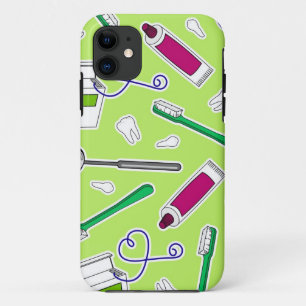 Kute tandheelkundige liefhebber Groen Paars Case-Mate iPhone Case