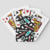 Kute tandheelkundige printer Afdrukken zwart Pokerkaarten (Achterkant)