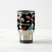 Kute tandheelkundige printer Afdrukken zwart Reisbeker (Center)