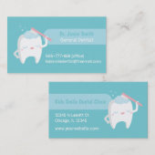 Kute tandpenseel met tandenborsteltandbedekking visitekaartje (Voorkant / Achterkant)