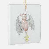 Kute tas met kerstster keramisch ornament (Rechts)