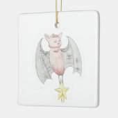 Kute tas met kerstster keramisch ornament (Links)