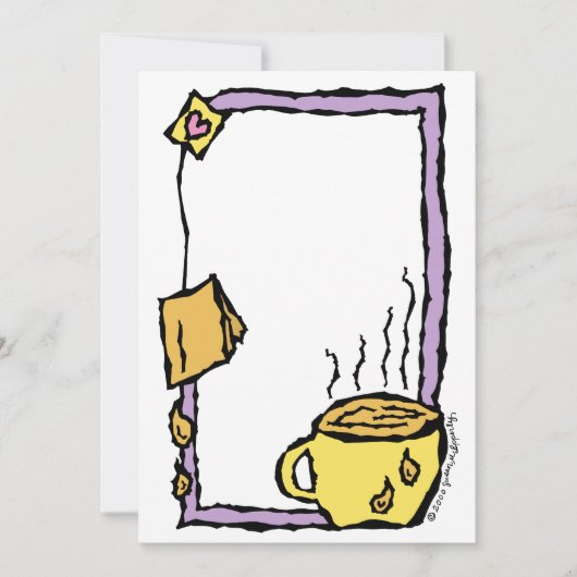 Kute  Tea Party / 's middags High Tea Kaart (Voorkant)