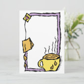 Kute  Tea Party / 's middags High Tea Kaart (Staand voorkant)