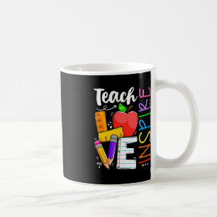 Kute Teach Love and Inspire Mannen Women Teacher Koffiemok