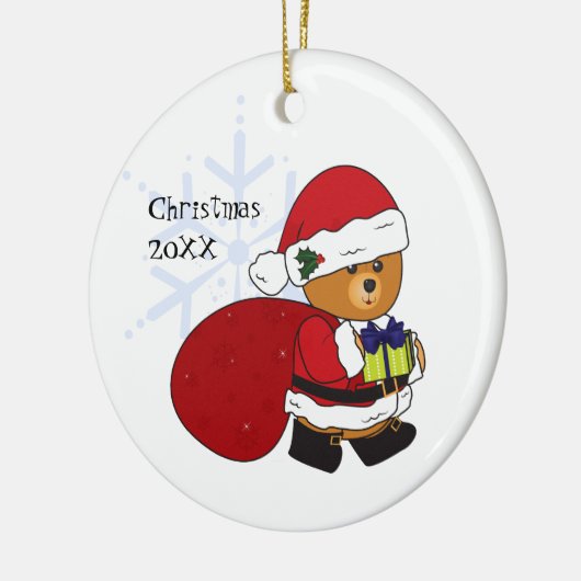  Kute Teddy Bear-kerstversiering Keramisch Ornament (Links)