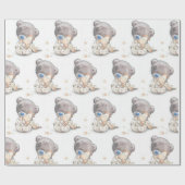 Kute teddybeer met aanpasbare speelgoed cadeaupapier (Vlak)