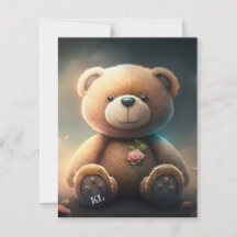 Kute teddybeer met roze roze roze roze roze roos, 