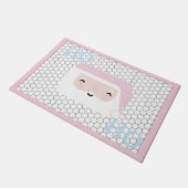 Kute teile Design Roze Kerstmis Deurmat (Schuin)