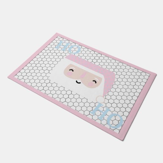 Kute teile Design Roze Kerstmis Deurmat (Schuin)