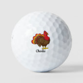Kute Tekenfilm Kalkoen | Personaliseer Golfballen (Voorkant)