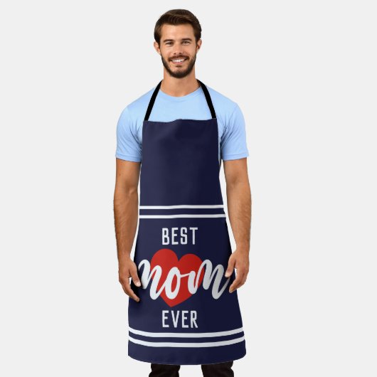 Kute tekst beste mama ooit met hart schort (Gedragen)