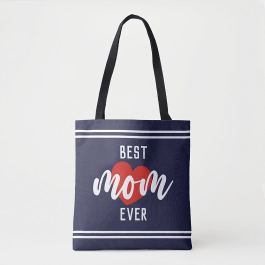 Kute tekst beste mama ooit met hart tote bag (Voorkant)