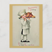 Kute  Thanksgiving Groetings Turkije Briefkaart (Voorkant)