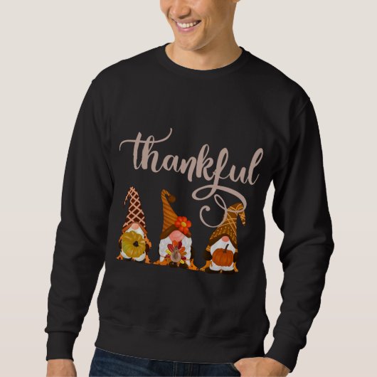 Kute Thanksgiving - Thankful Gnomen Trui (Voorkant)