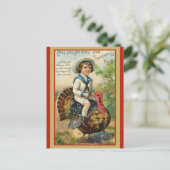 Kute  Thanksgiving Turkije Briefkaart (Staand voorkant)