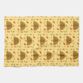 Kute Thanksgiving Turkije daalt naar beneden Theedoek (Horizontaal)