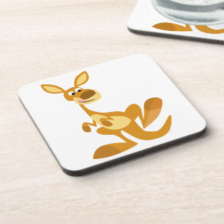Kute Thumping Cartoon Kangaroo Onderzetters Set