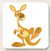 Kute Thumping Cartoon Kangaroo Onderzetters Set (Voorkant)