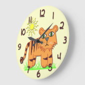 Kute Tiger Kind Round Wall Clock Grote Klok (Hoek)