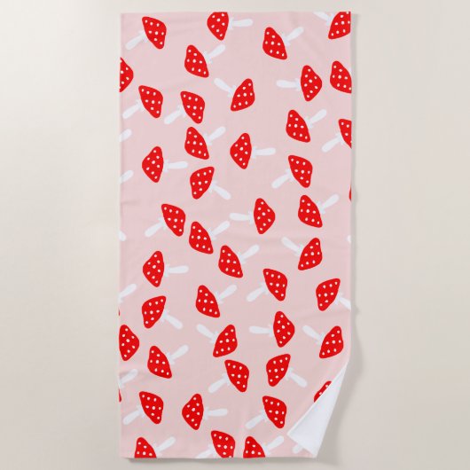 Kute Toadstool paddenstoelenhanddoeken Strandlaken (Voorkant)