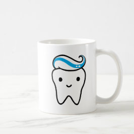 Kute tooth met Toothpaste Kawaii Molar Koffiemok