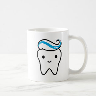 Kute tooth met Toothpaste Kawaii Molar Koffiemok