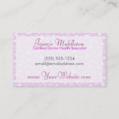 Kute tooth - Paarse persoonlijke Visitekaartjes (Achterkant)