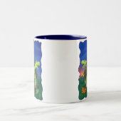 Kute tortoise-koppen en -staarten tweekleurige koffiemok (Center)