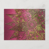 Kute trendy flower henna hand getrokken design briefkaart (Voorkant)