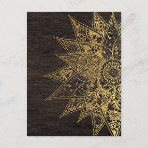 Kute trendy flower henna hand getrokken design briefkaart