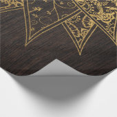 Kute trendy flower henna hand getrokken design cadeaupapier (Hoek)