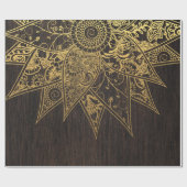 Kute trendy flower henna hand getrokken design cadeaupapier (Vlak)