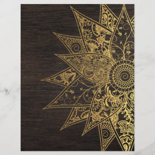 Kute trendy flower henna hand getrokken design flyer